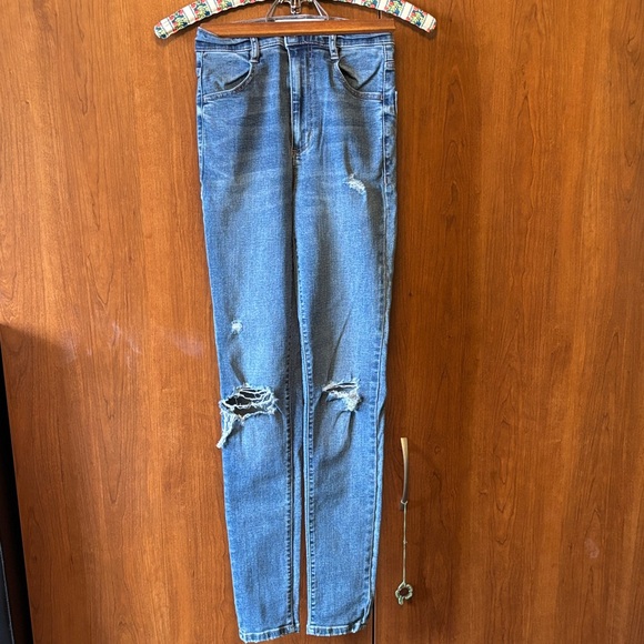 Garage Denim - Distressed Garage Blue Denim Jeans